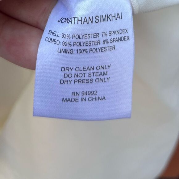 Jonathan Simkhai Assymetric Ruffle Dress size 4 white - Picture 5 of 10